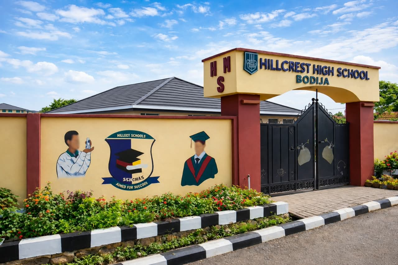 School Grounds — The mural wall and side entrance